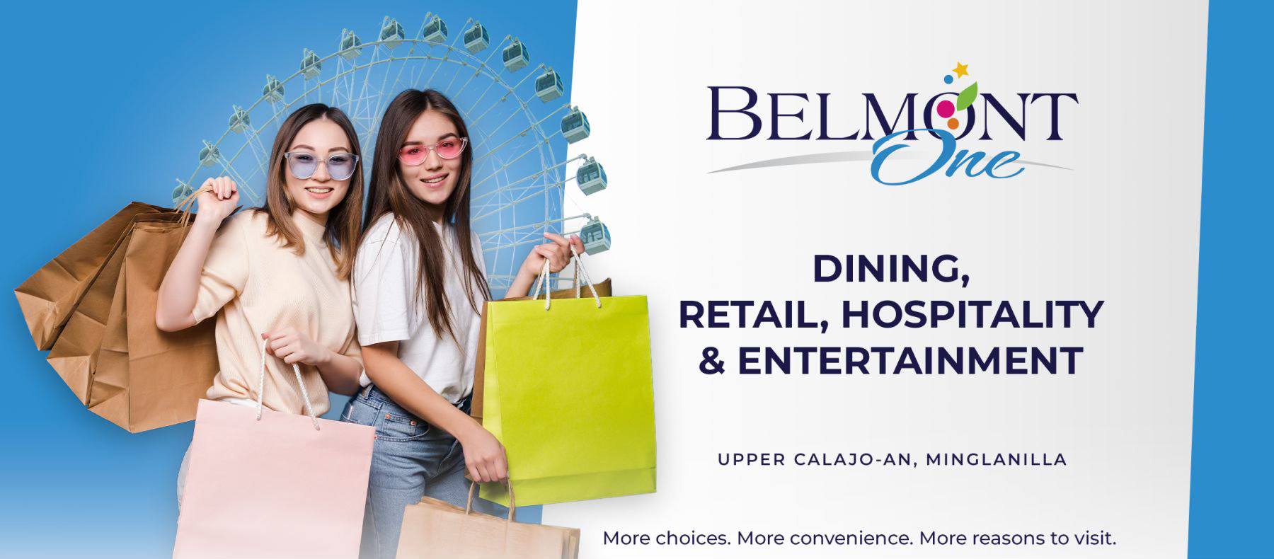 Brand campaign layout system with digital ads and printed materials for Belmont Group.